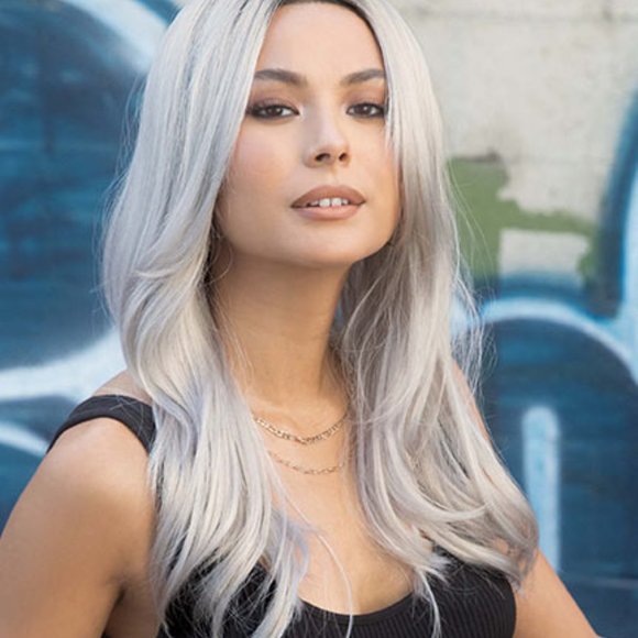 Sage Wig By Rene of Paris, Ice Blond Shade - Picture 5 of 6